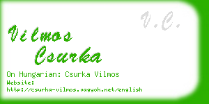 vilmos csurka business card